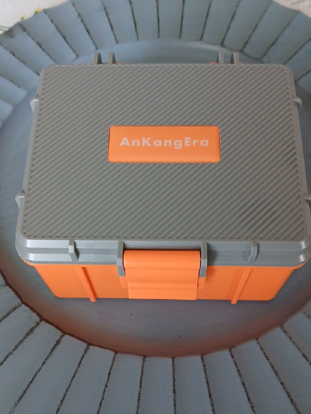 AnKangEra  Sports Camera Storage Case Orange and Gray Portable Storage Box